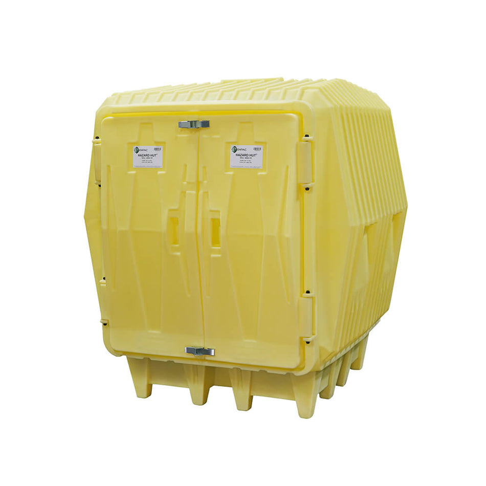 Hazard Hut® Poly Drum Shed, Yellow