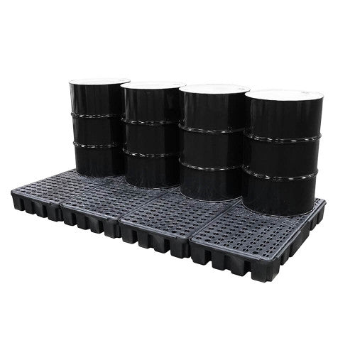 5110-BD 8 Drum Low-Profile Spill Pallet, Black
