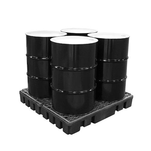 5116-BD 4 Drum Low-Profile Spill Pallet, Black
