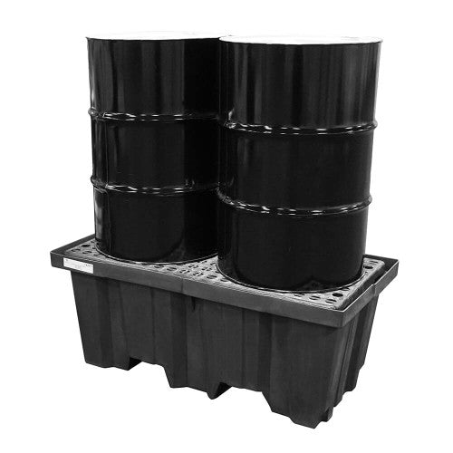 5222-BD 2 Drum Nestable Spill Pallet, Black