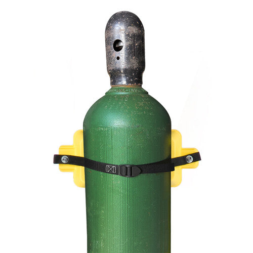 Universal Cylinder Storage Bracket, Modular and Linkable, Yellow