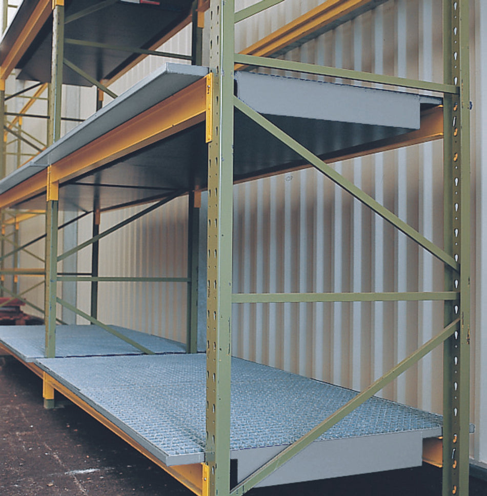 Steel Pallet Rack Sump Insert for Racks 96" x 42", Gray