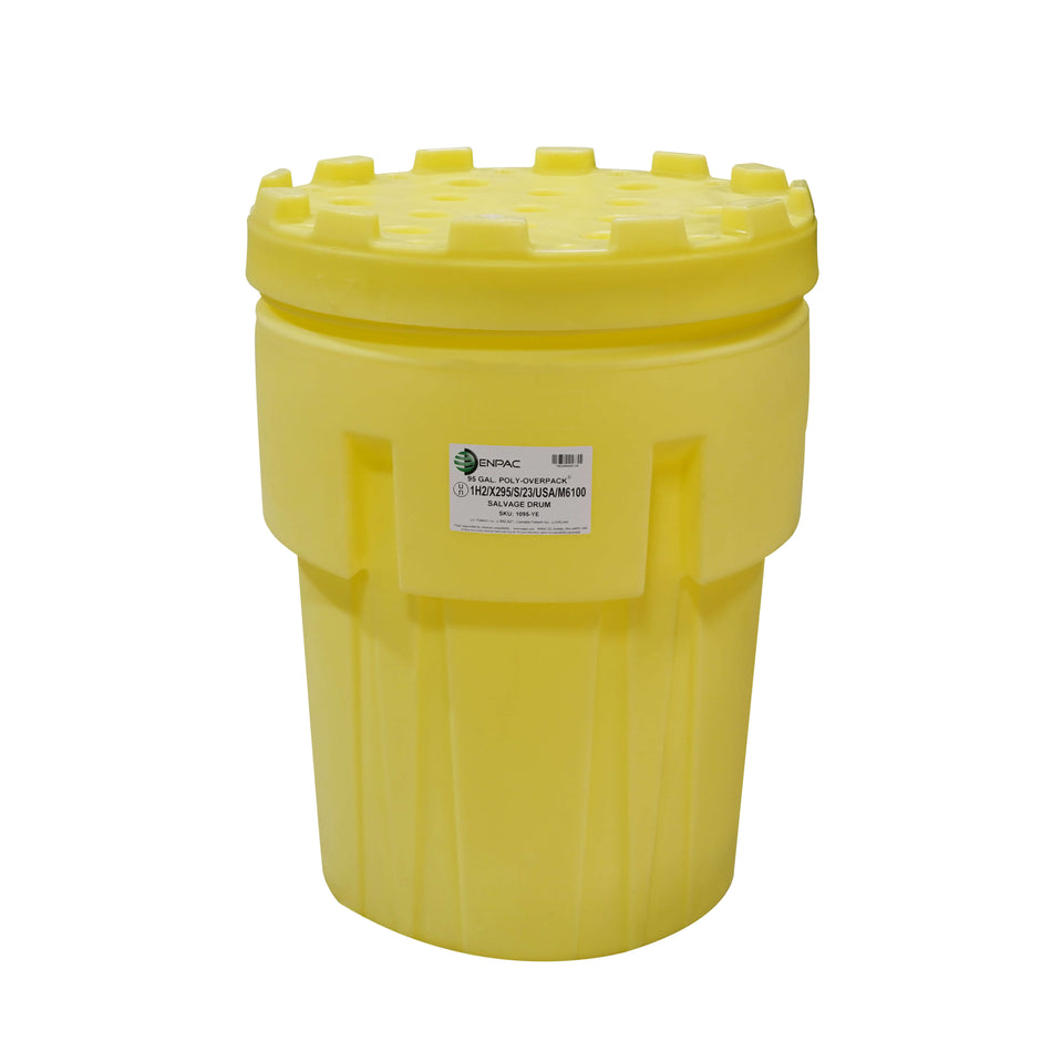 95-Gallon Poly-Overpack® Salvage Drum, Yellow