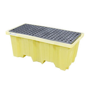 5222-YE   2 Drum Nestable Poly Spill Pallet, Yellow