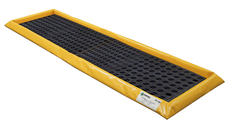 4 Drum In-Line SpillPal Flexible Spill Deck, Yellow