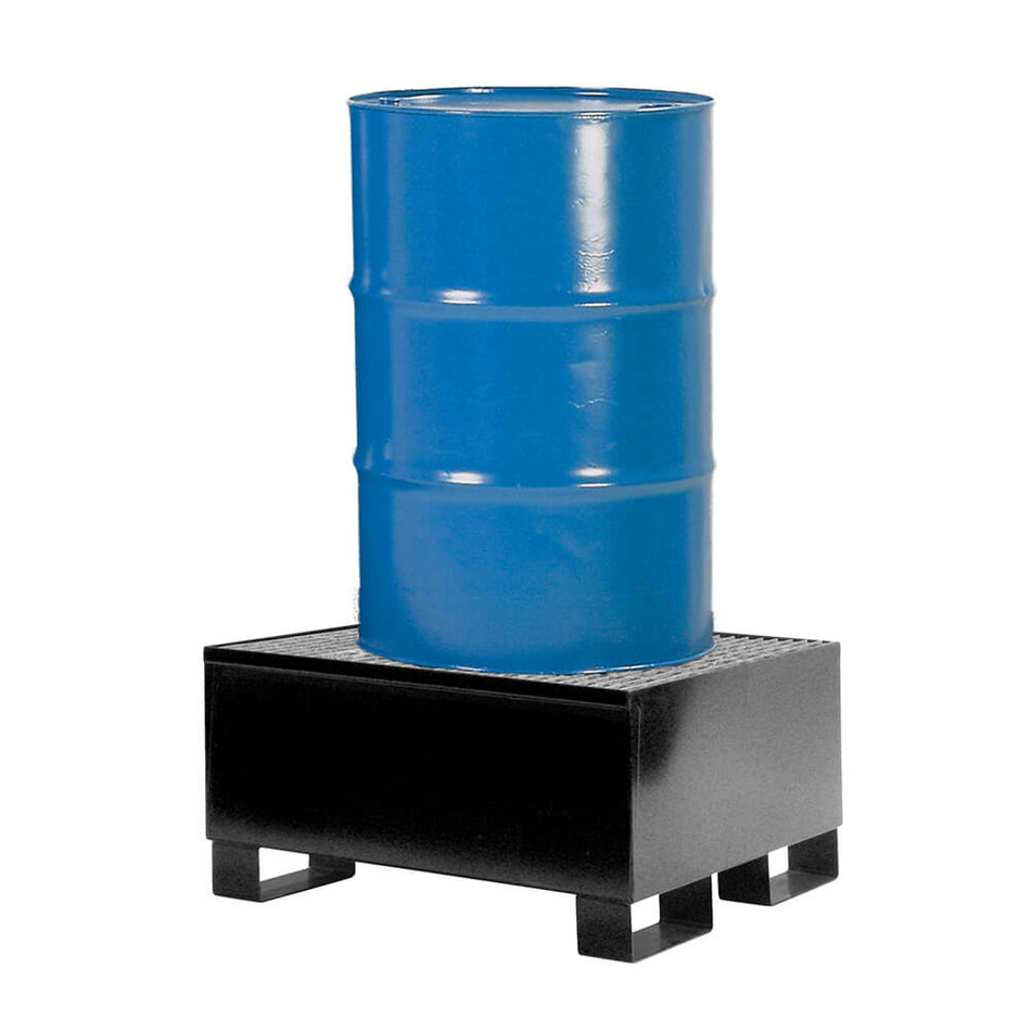 5266-BD  1-Drum Economy Steel Spill Pallet - Black Diamond