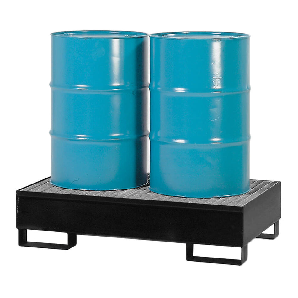 2-Drum Economy Steel Pallet - Black Diamond