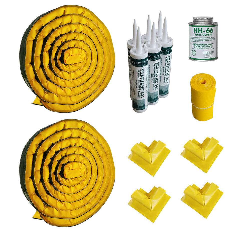 50'L Modular Diverter Berm Kit, Yellow