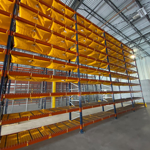 Warehouse Racking Inserts 464248-RS Flexible Rack Containment Insert, Yellow - SpilKleen