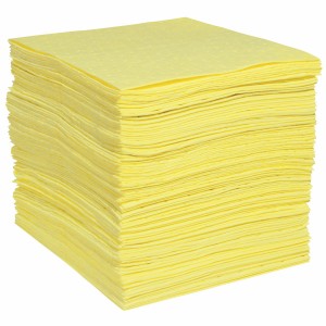 YP100F - Yellow hazmat Finefiber pads 15" x 19" 100/Bale